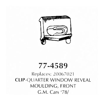 Clip quarter window  reveal moulding