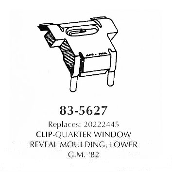 Clip quarter window reveal moulding
