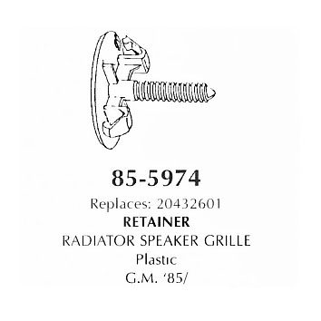 Retainer radiator grille